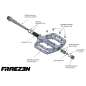 Fraezen FUßRASTE Platform Pedals - XL - silver