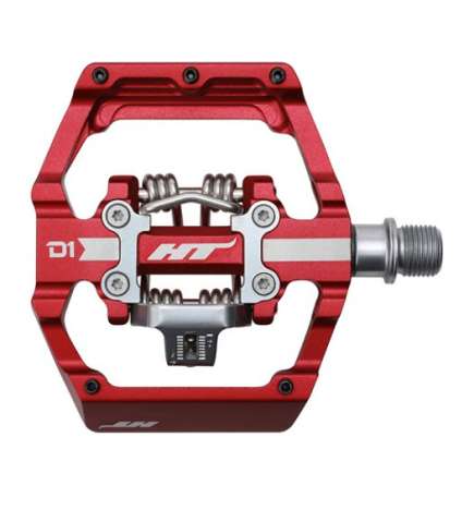 HT D1 DUO Clipless   Flat Pedals - red