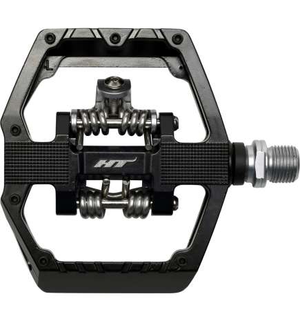 HT GD1 Duo Clipless   Flat Pedal Aluminium - black