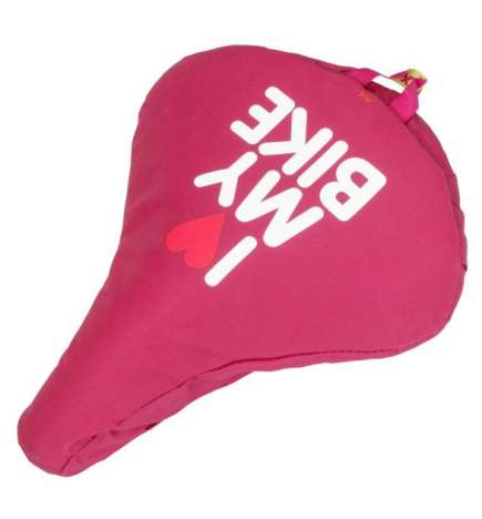 Liix I Love My Bike Saddle Cover - pink