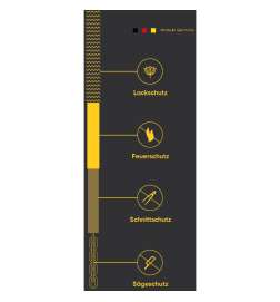 tex-lock eyelet wraz z zapięciem rowerowym U-lock - 120cm - electric grey