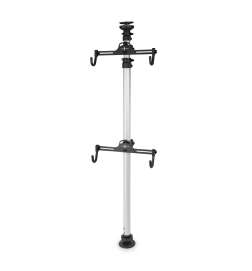 BLUECHAIN Aufbewahrungsständer Boden   Decke für 2 Räder - aluminium schwarz