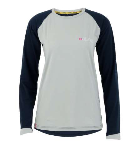Dirtlej Mountee Drirelease  Merino MTB Jersey Women - cool grey steel blue