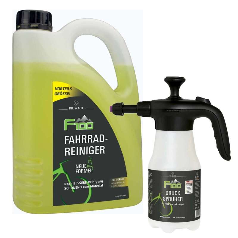 Dr. Wack F100 Bicycle-Cleaner Bundle - 2 Litre Canister with Pressure Sprayer