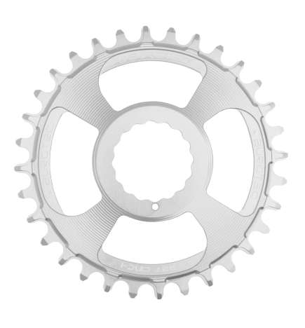 Burgtec Plateau - Thick Thin - Direct Mount (Race Face Cinch) | rond - rhodium silver