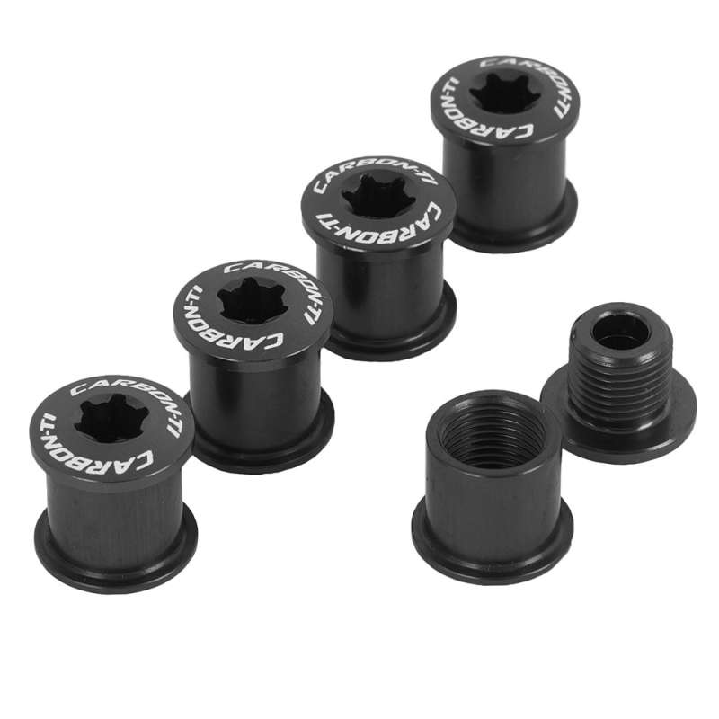 Carbon-Ti X-Fix BCD 107 2X Chainring Fixing Bolt Set - black