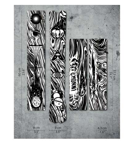 DYEDBRO MTB Frame Protection Kit - Kaos - black