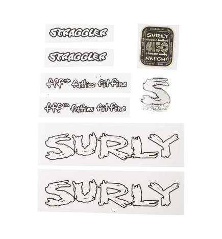 Surly Jeu de Décalcomanies de Cadre Straggler - blanc