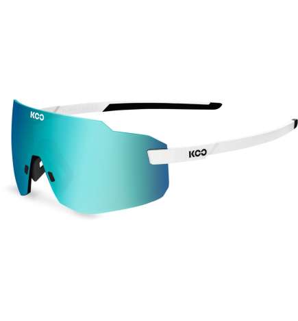 KOO Supernova Sunglasses - White - Turquoise Mirror