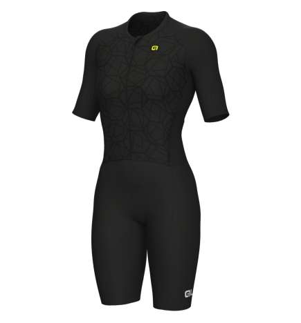 Alé TRIATHLON Focus Short Sleeve Tri Skinsuit Women - black