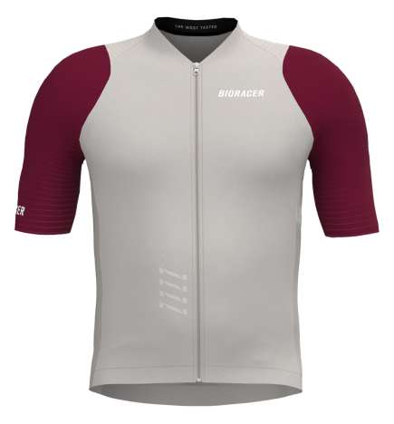 Bioracer Maillot Vélo Enfants - Icon - warm grey - bordeaux