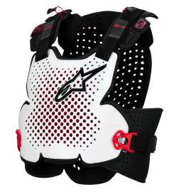 Alpinestars A-4 Plasma Borstbeschermer - black red white