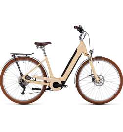 CUBE ELLA RIDE HYBRID 500 - Easy Entry Electric City-Bike - 2023 - honey   white