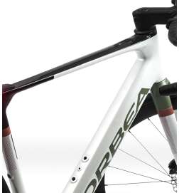 Orbea Bicicleta Carretera Eléctrica Carbono - Orbea GAIN M30 105 - 2023 - White Chic - Green Artichoke (gloss)