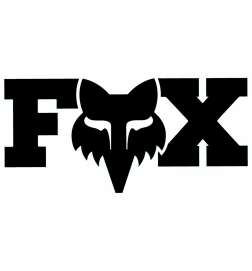 FOX F-Head X 7.5cm Sticker - schwarz