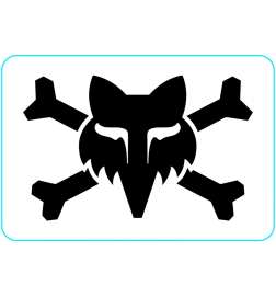 FOX Victory Logo 7.5cm Sticker - weiß