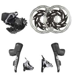 SRAM Upgrade Kit Cambio - RED eTap AXS HRD - Freni a Disco Idraulici - 1x12 - Flat Mount - 6-Bolt