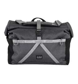 Brompton Borough Roll Top Bike Bag - 28L - dark grey
