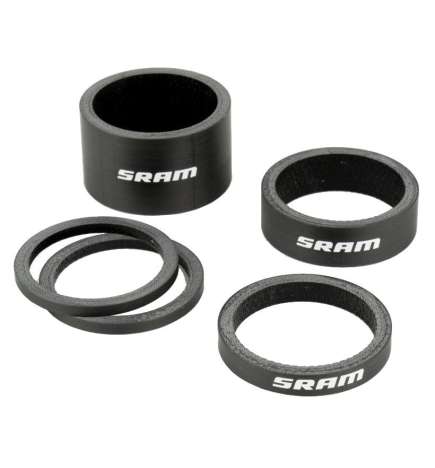 SRAM Carbon Headset Spacer Set - gloss white Logo