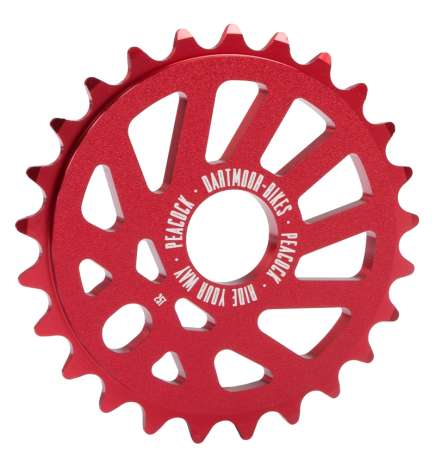 Dartmoor Peacock Chainring - BMX Dirt | Singlespeed - 28 Teeth | red