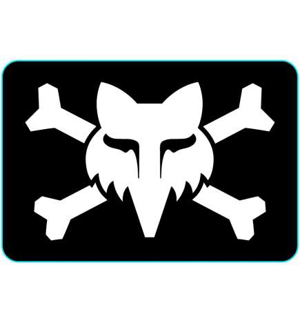 FOX Victory Logo 7.5cm Sticker - black