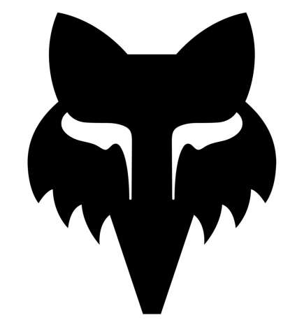 FOX Head 18cm Sticker - zwart