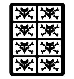 FOX Victory Logo Sticker Pack - white