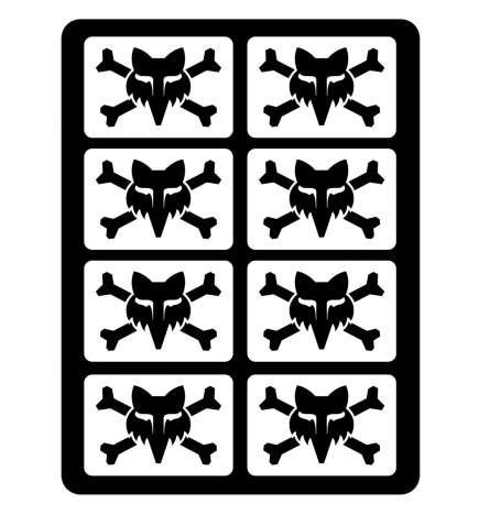 FOX Victory Logo Sticker Pack - white
