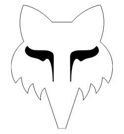 FOX Head 1.5  Sticker - wit
