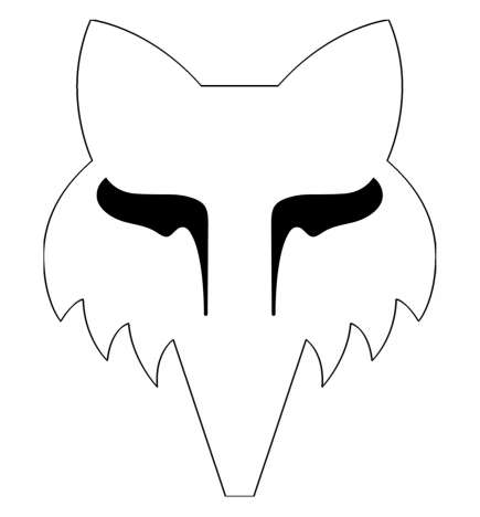FOX Head 1.5  Stickers - white