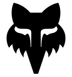 FOX Head 4  Sticker - zwart