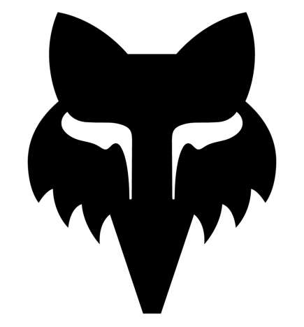 FOX Head 4  Sticker - zwart