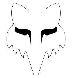 FOX Head 4  Sticker - white