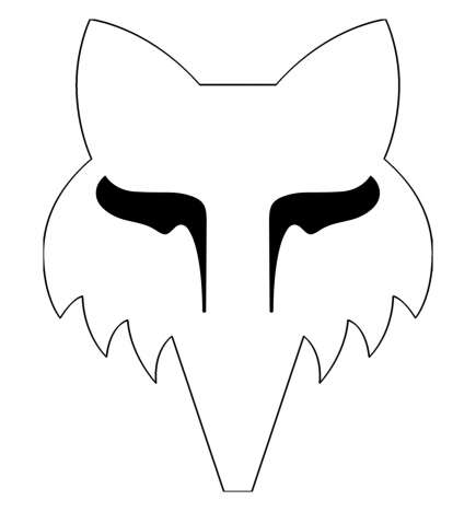 FOX Head 4  Sticker - white