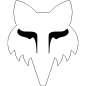 FOX Autocollant 4" - Head - blanc