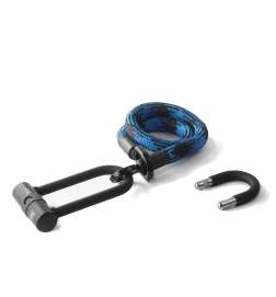 tex-lock Câble Antivol - eyelet incl. U X-Lock - 80 cm - morpho blue