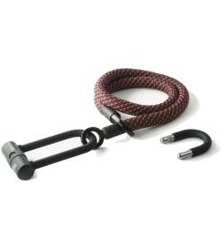 tex-lock Antifurto a Cavo - Eyelet incl. U/X-Lock - 120 cm - chateau red