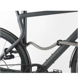 tex-lock Antifurto a Cavo - Eyelet incl. U/X-Lock - 120 cm - electric grey