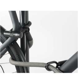 tex-lock Antifurto a Cavo - Eyelet incl. U/X-Lock - 120 cm - electric grey
