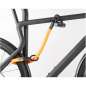 tex-lock Antifurto a Cavo - eyelet incl. U/X-Lock - 80 cm - acid orange