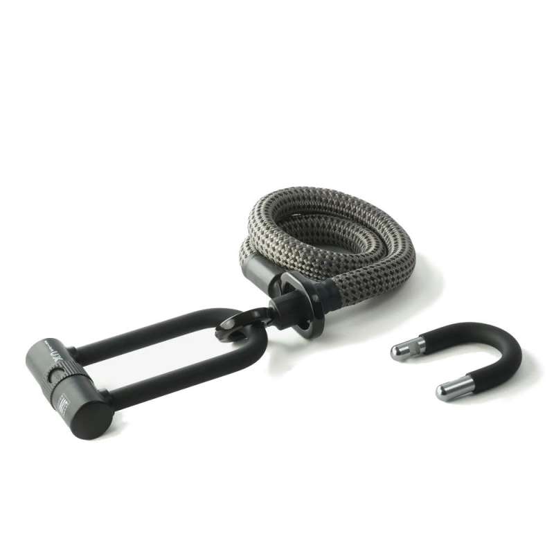 tex-lock eyelet Textilschloss inkl. U/X-Lock - 80 cm - electric grey