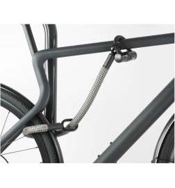 tex-lock Antifurto a Cavo - eyelet incl. U/X-Lock - 80 cm - electric grey