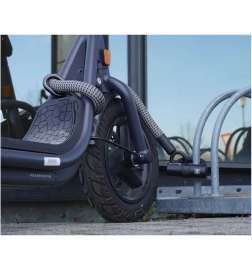 tex-lock Candado Cable - eyelet incl. U X-Lock - 80 cm - electric grey