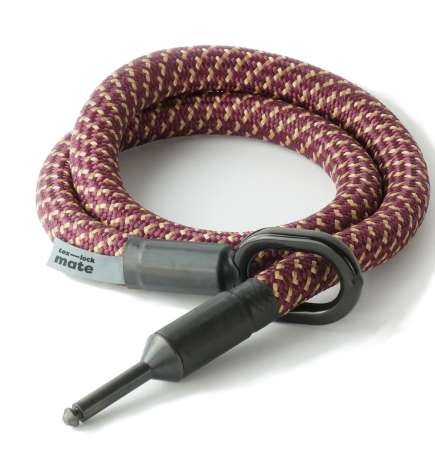 tex-lock Cavo di Inserimento per Blocco Telaio - mate Lock incl. Pocket - 120 cm - chateau red