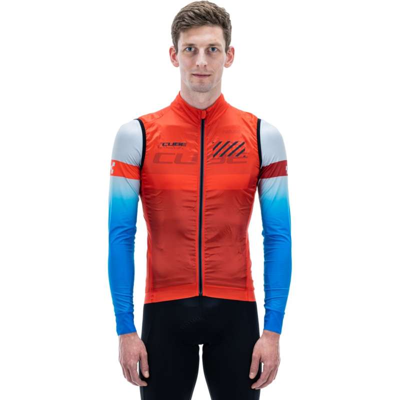 CUBE TEAMLINE Wind Gilet Men - red